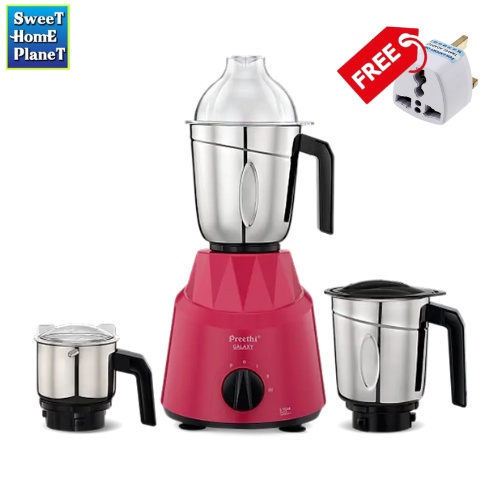 [1 Year Warranty] Preethi Galaxy Mixer grinder 750 Watt Stainless Steel  Jars - Main Image