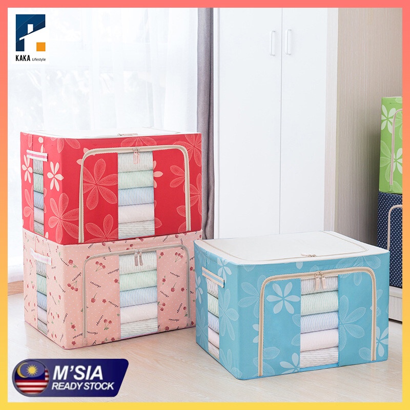 72L/100L clothing storage box Fabric clothing sorting box Large folding