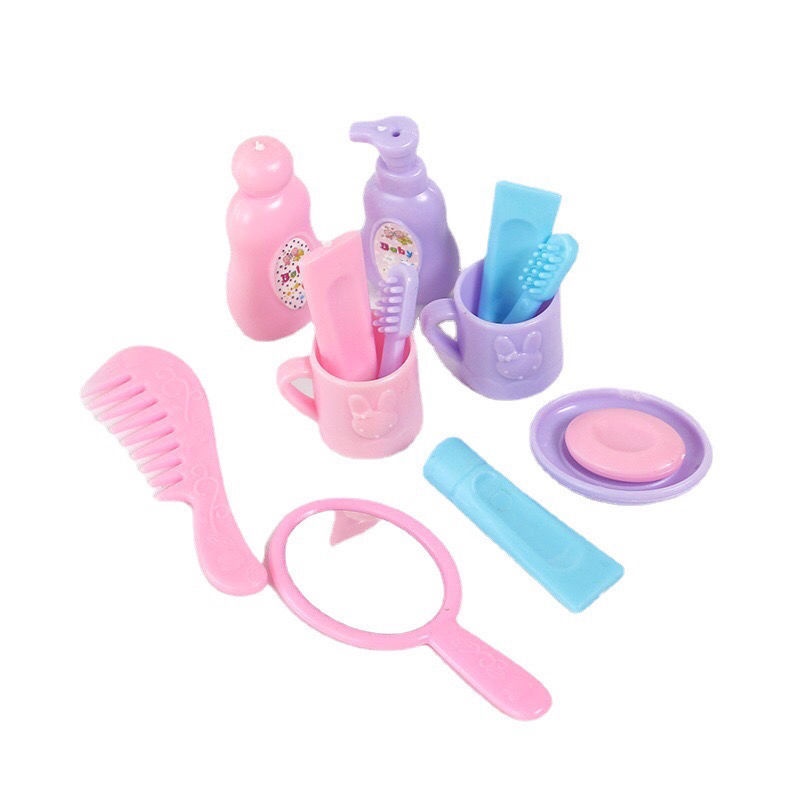 Barbie Doll Toiletries Series Toothpaste Toothbrush Cup Shampoo Shower ...