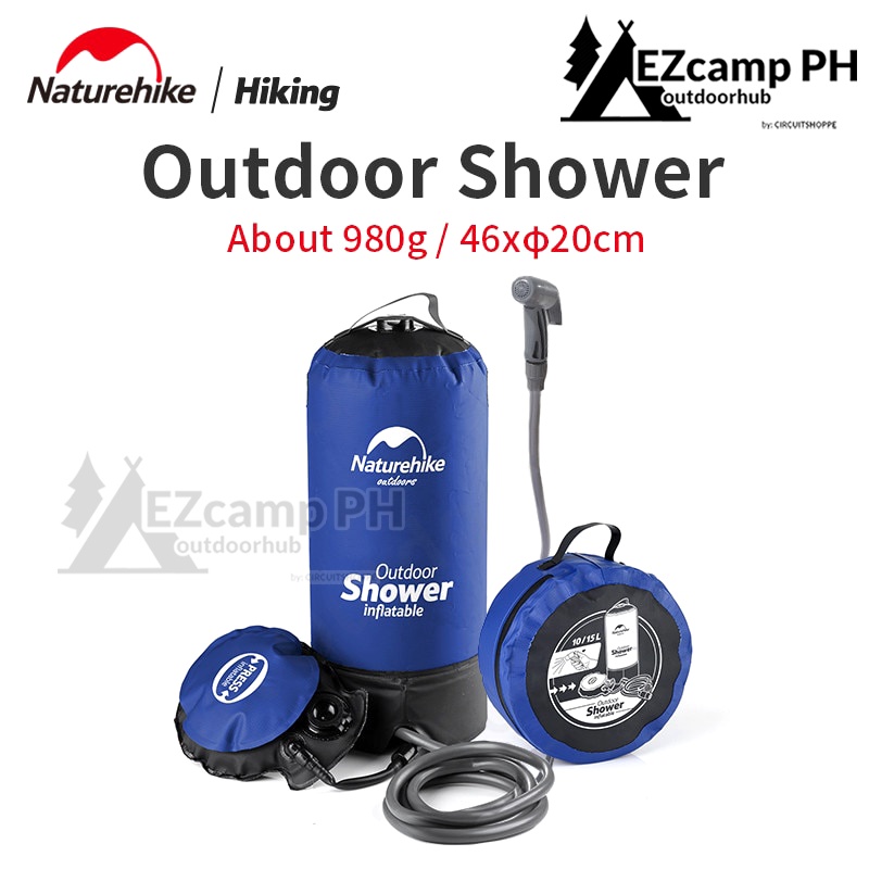 Naturehike Outdoor Shower Bag 980g 11L Air Pump Pressurized Camping