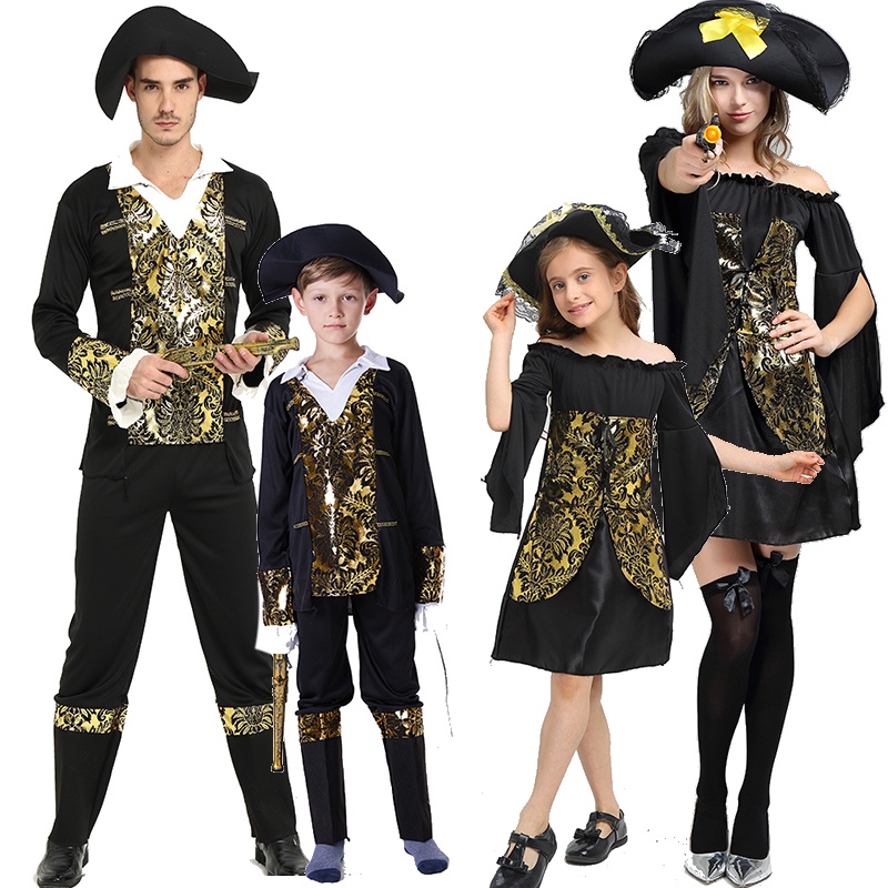 Halloween Costume Pirate Full Set Adult Masquerade Cos Captain Jack Male Pirates Of The 6335