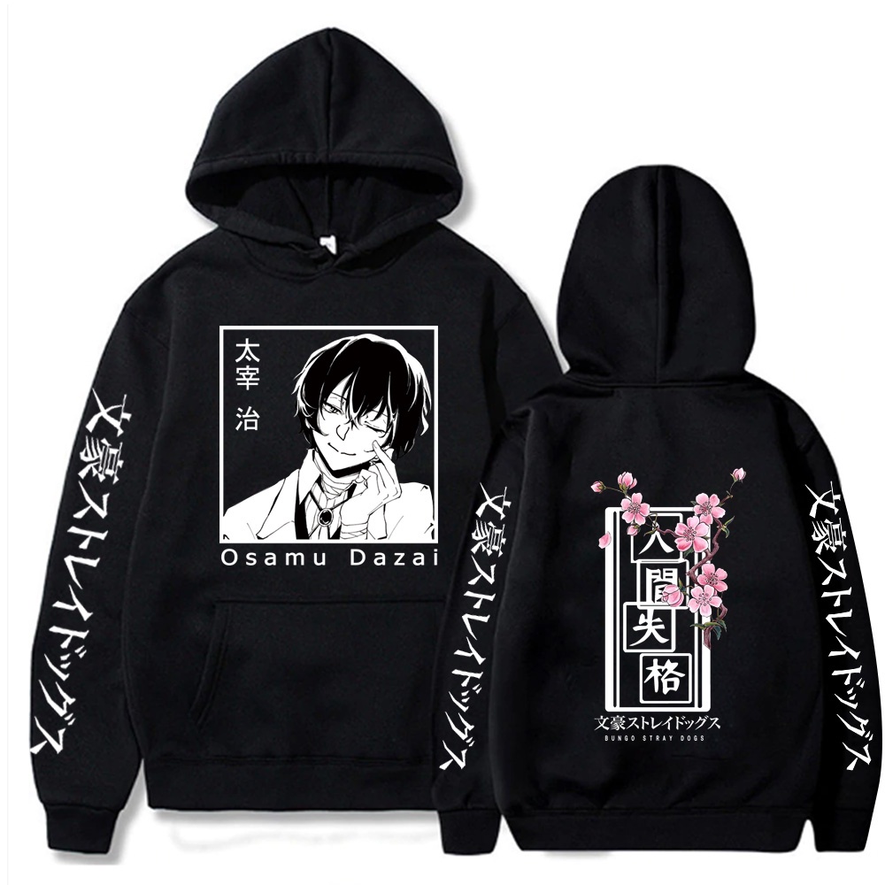 2023 New Anime Bungo Stray Dogs Osamu Dazai Hoodie Autumn Winter Sweatshirt  Men Women Fleece Keep Warm Pullover