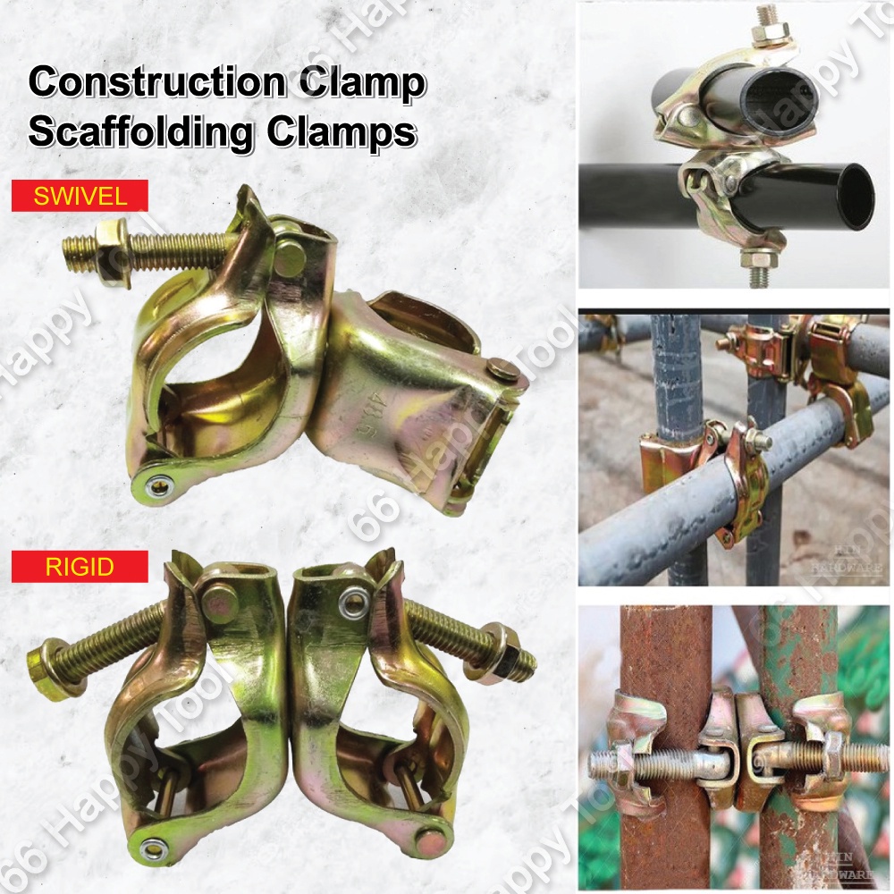 Scaffolding Clamps Construction Clamp Rigid Swivel Rotatable Connector Staging Platform Gi