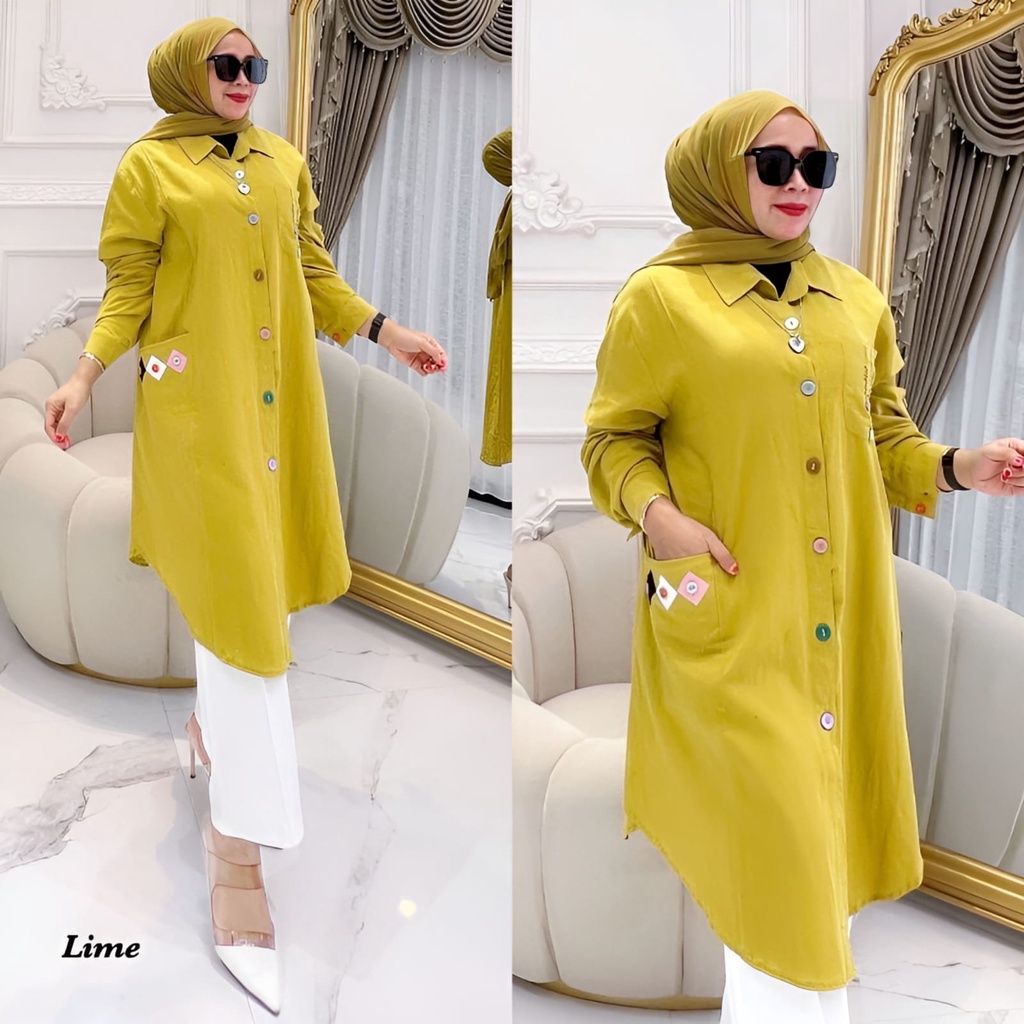 - Shella Tunic Top Long Basic Plain Tunic for Muslim Women Busui Matt ...