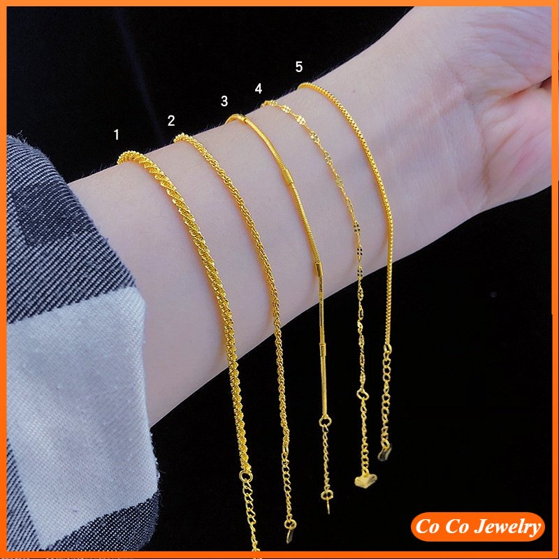 JOJO COCO 18K Gold Bracelet Women’s Luxury Fashion Jewelry Gift