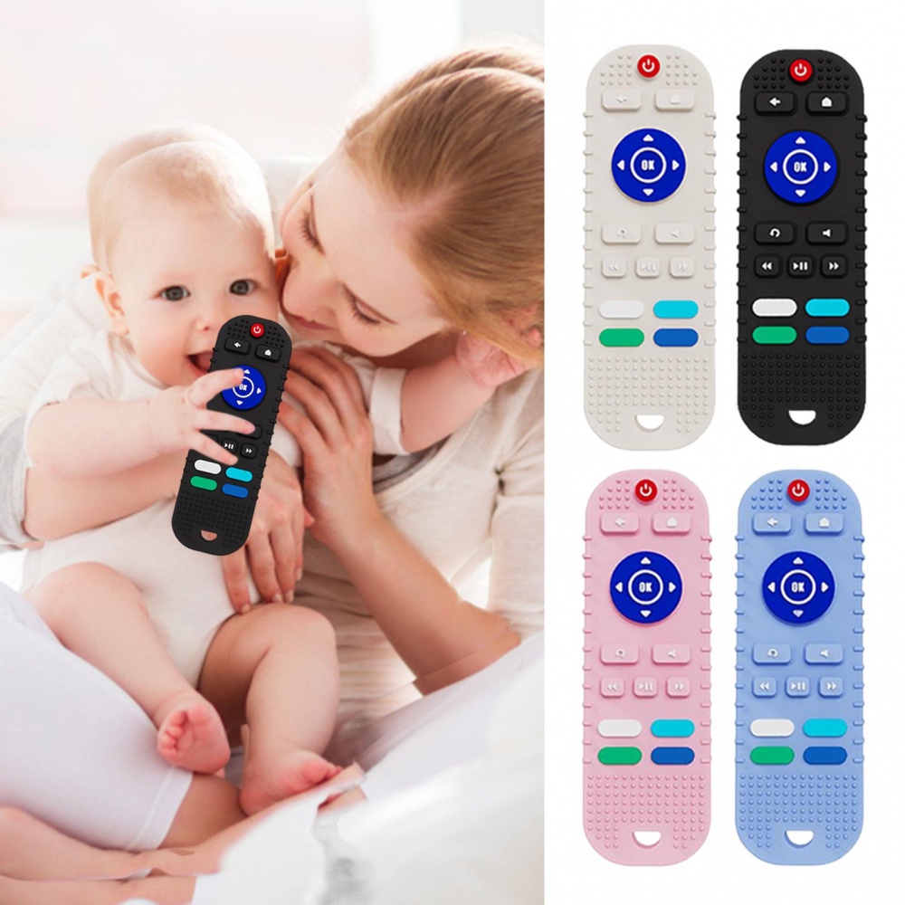 Baby Teether Toys Remote Control Shape Silicone Toddler Teething Toys