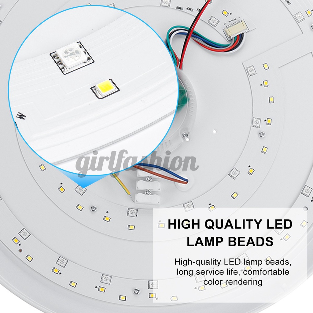 100W bluetooth WIFI LED Ceiling Light RGB Music Speeker Dimmable Lamp ...