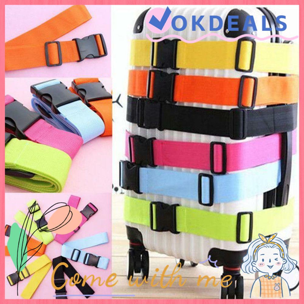 OKDSHOP Luggage Safe Straps Without Password Tying Rope Suitcase Belts ...