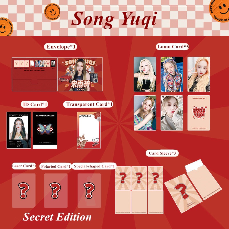 YUQI Kaji Card Collection (G)IDLE Laser Hologram Transparent Lomo
