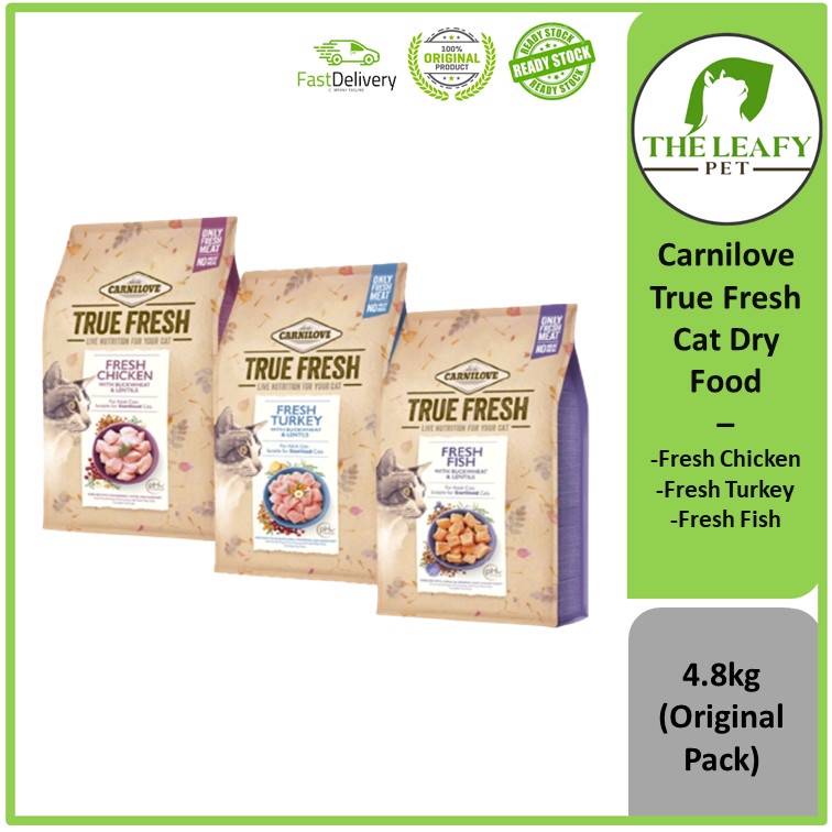 Carnilove True Fresh Cat Dry Food Chicken / Turkey / Fish 4.8kg