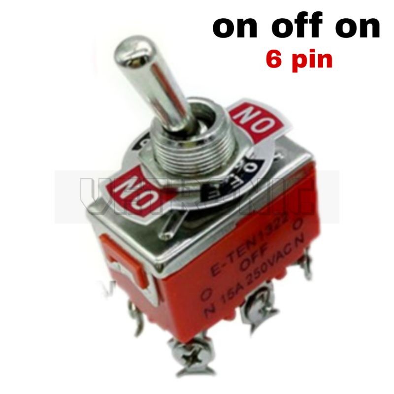 KEDU HY35D 3 Pins Rocker Switch ON-Off-ON Push Button Switches Arc Pushbutton Switch For Household Electrical Appliances Equipment Start Stop Control 125V/16A 250V/12A,2-Pack