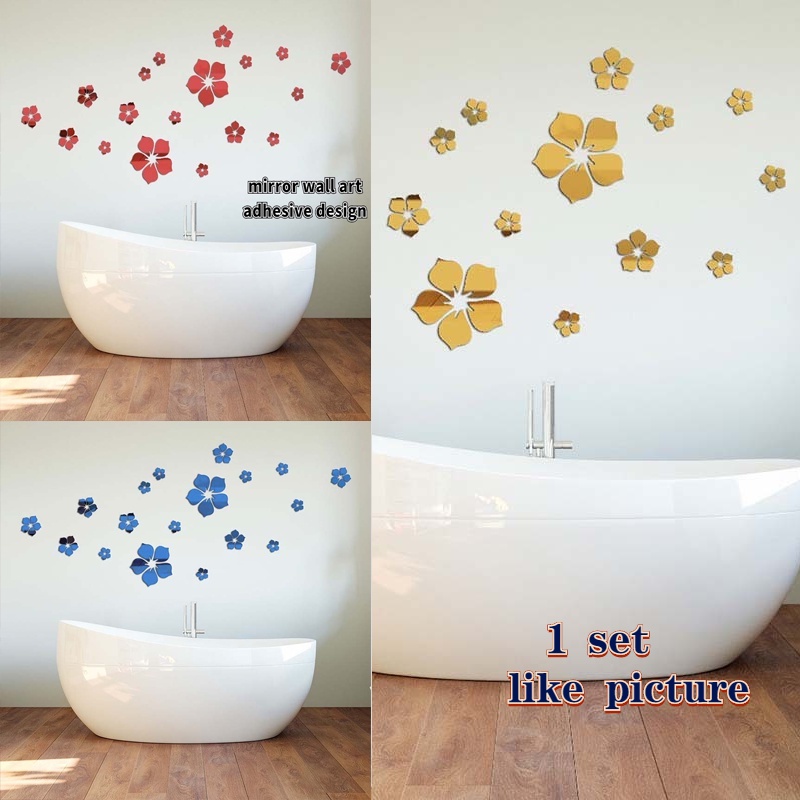(1 Set )Strong Glue Mirror 3d Wallpaper Wall Acrylic Stickers Mural