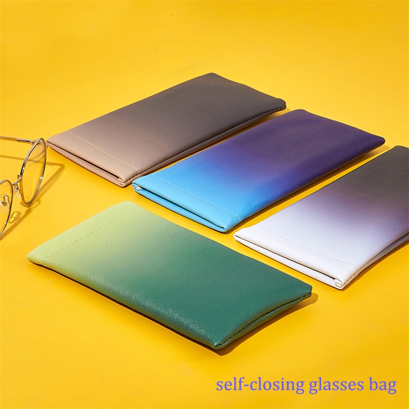 Self-closing glasses bag PVC Sunglass Storage Bag Elastic Pocket ...