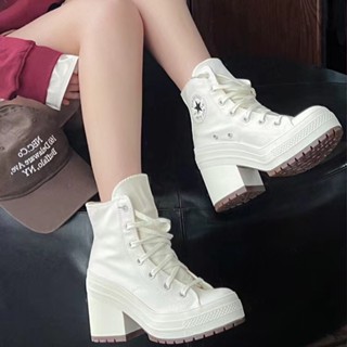 Converse hotsell heels white