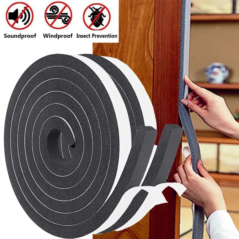 2M Self-Adhesive Sponge Door Window Sealing Strip / Durable Shockproof ...