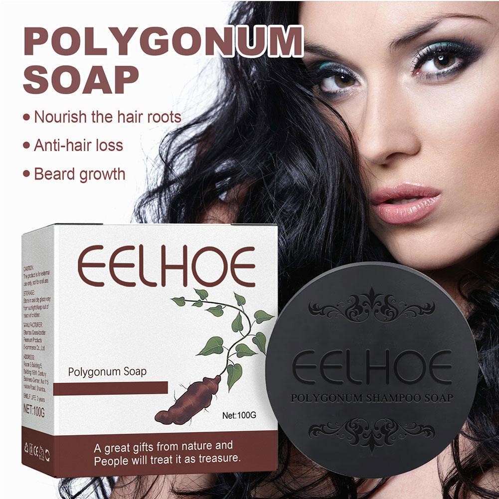 Polygonum Multiflorum Hair Darkening Shampoo Soap Bar Damaged Hair