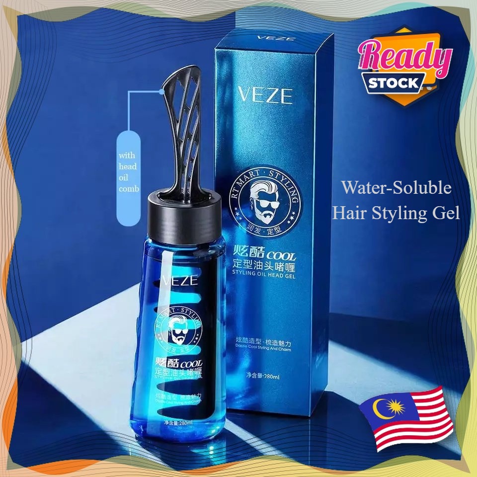Veze Mens Styling Oil Head Gel Dazzle Cool Styling And Charm With Comb