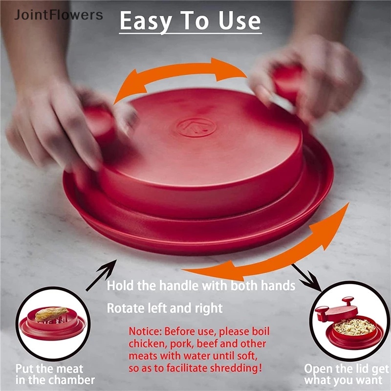 JSMY Chicken Shredder Bowl Meat Shred Machine Manual Food Processor