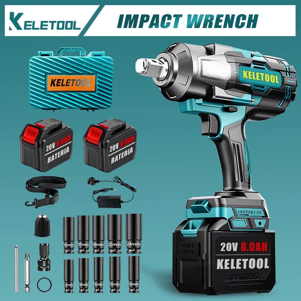 Impact Wrench Efficient Cordless motor delivers 4000Nm of torque 1/2