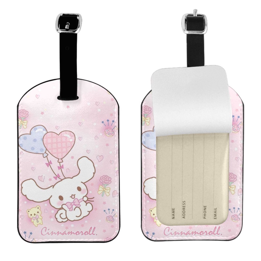 Sanrio Cinnamoroll Leather Luggage Tag Travel Luggage Bag Boarding Pass
