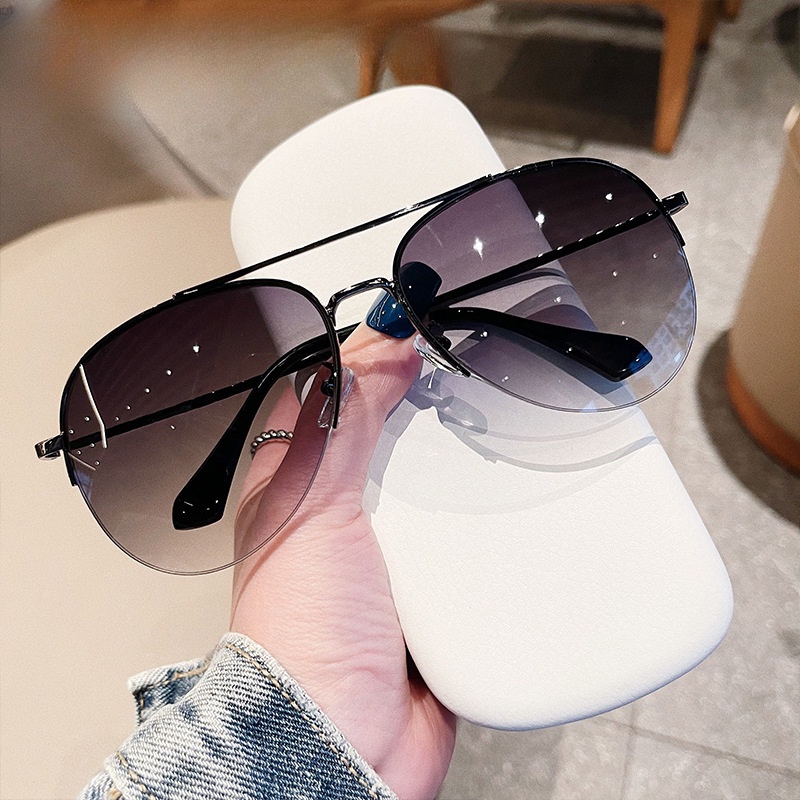 They're fashionable and halfframe sunglass sunglasses that protect