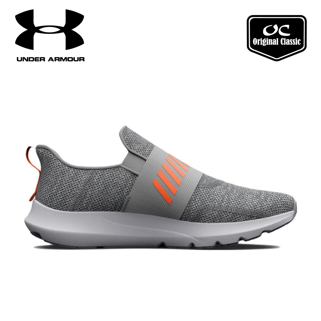 Under Armour Men s Surge 3 Slip Running Grey Orange Blast Season 1122