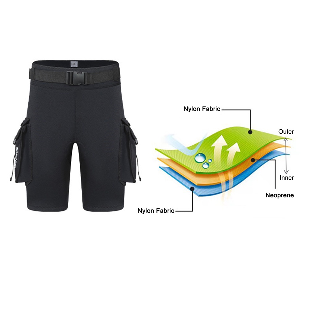 [Fricese.my] 3mm Neoprene Wetsuit Tech Shorts Keep Warm Unisex Wetsuit