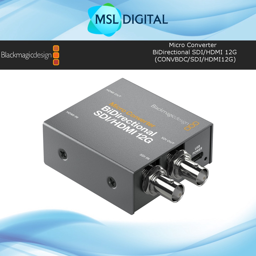 Blackmagic Design Micro Converter BiDirectional SDI to HDMI 12G ...