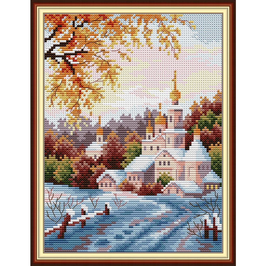 Joy Sunday Stamped Cross Stitch Ktis DMC Threads Chinese Cross Stitch Set DIY Needlework