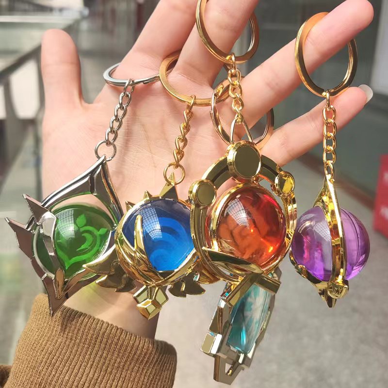 raya 2024Game Genshin Impact Visions Keychain Sumeru Mondstadt Liyue ...