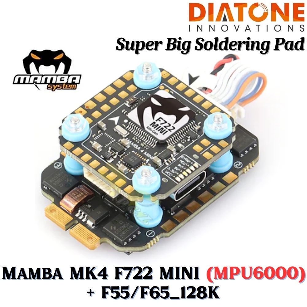 Diatone MAMBA (20×20) Mamba MK4 F722 MINI (MPU6000) + F55/F65_128K 3-6S ...