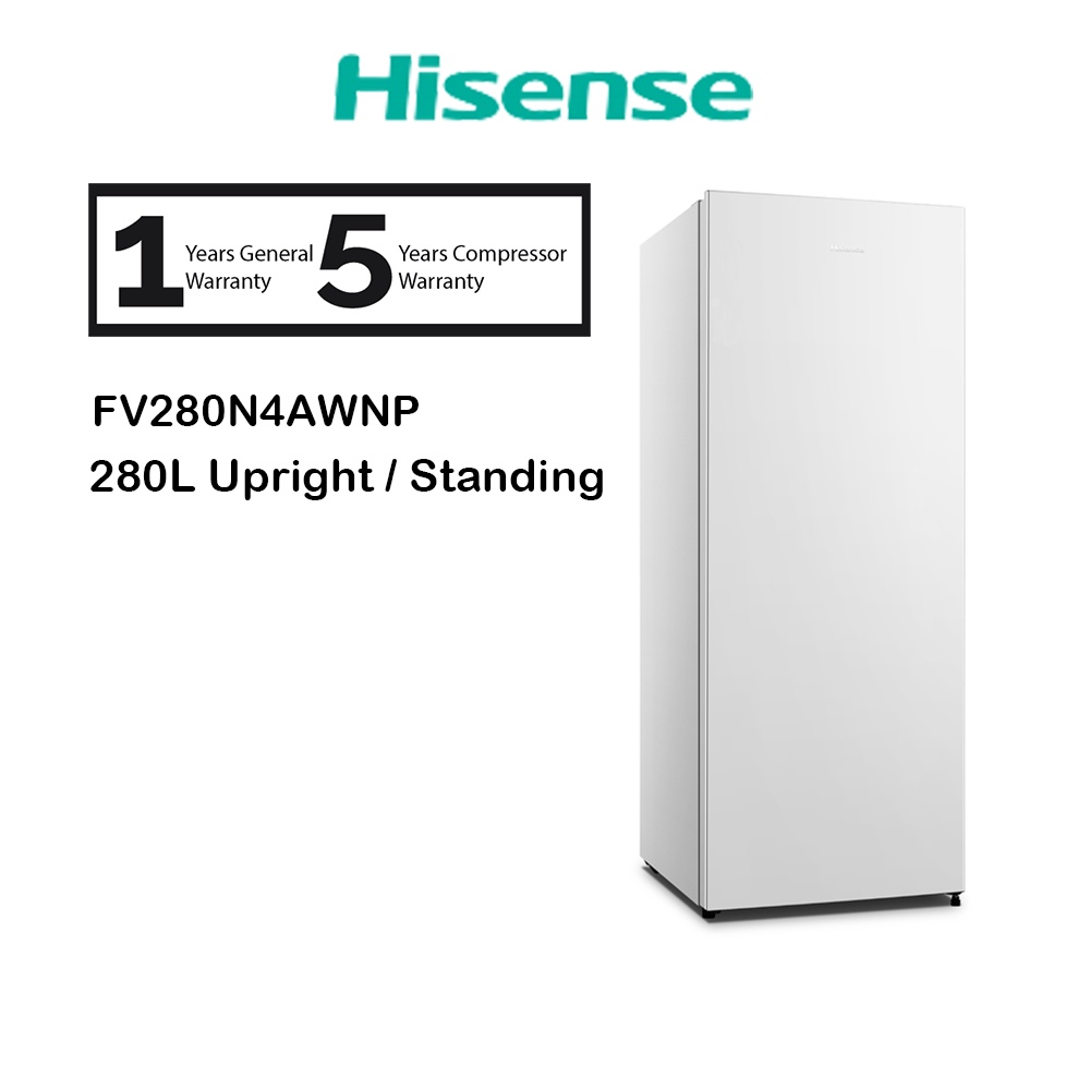 Hisense 2In1 Upright Freezer No Frost (280L) FV280N4AWNP Shopee