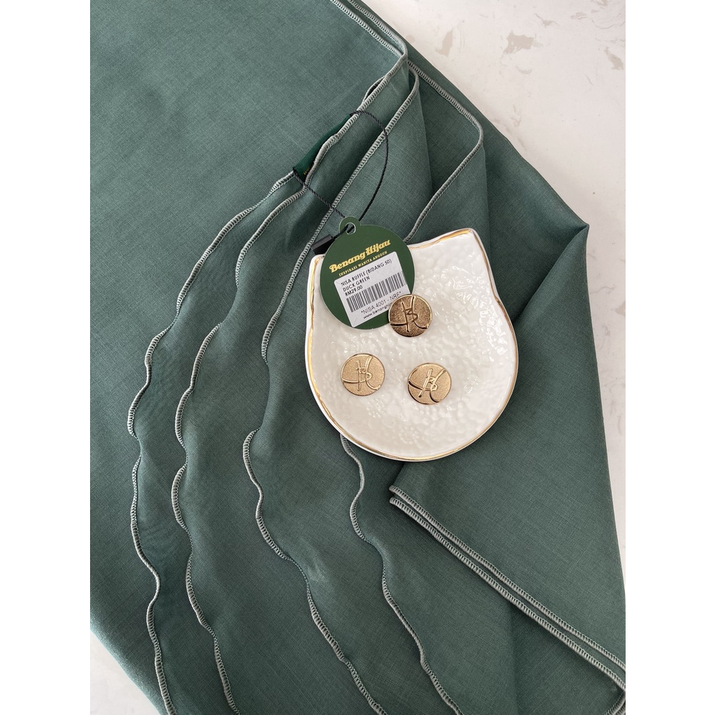 benang hijau instant shawl