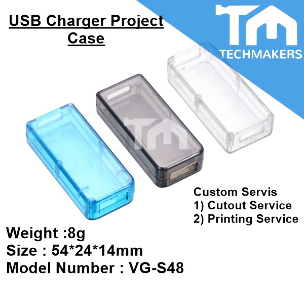 1 PC USB Charger Project Case 432211mm 562613mm ABS Box Plastic Junction Enclosure Housing for Adapter Connector