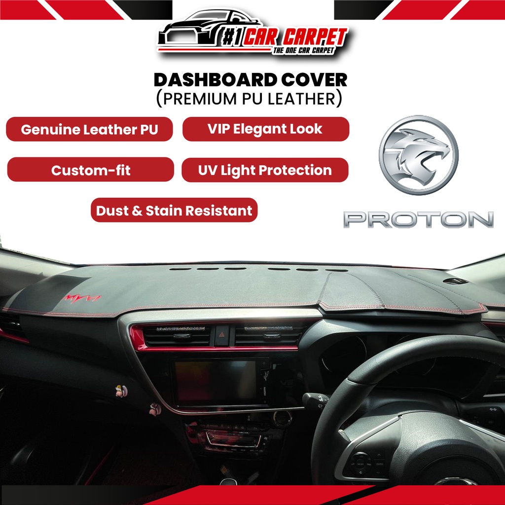 Proton PU Leather Dashboard Cover ( X50 X70 Saga Persona Iriz Wira Waja ...