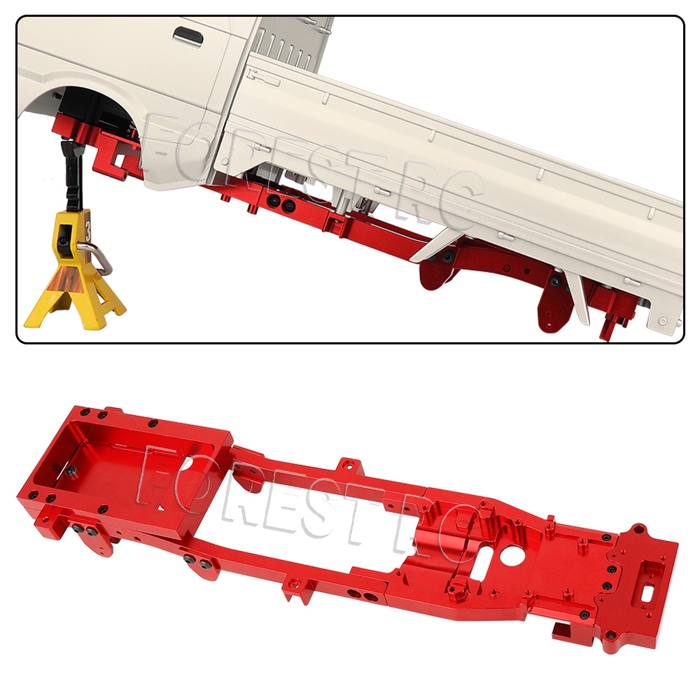 CNC Metal Body Chassis Frame Beam Assembled AD002 for WPL D12 1/10 RC ...