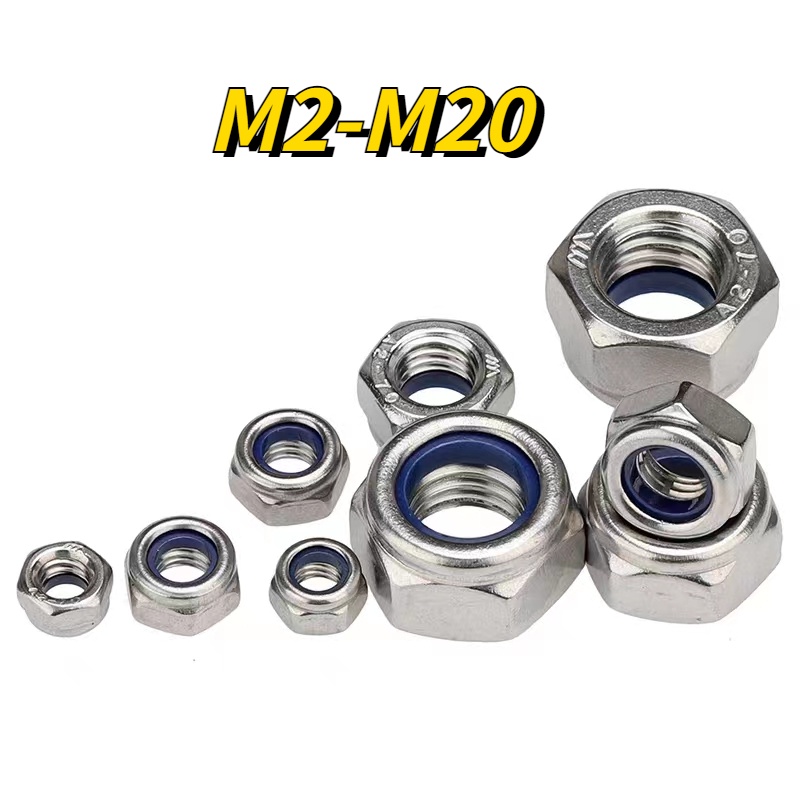 [XNY] 304/201/316 Stainless Steel LooseProof Nut Fine Thread Reverse Thread Nut AntiSlip Screw