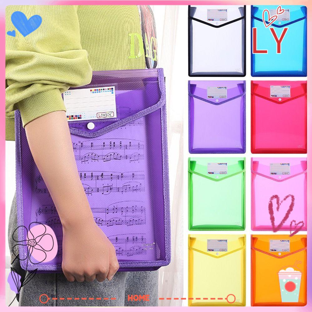 LYHOME A4 File Folders Durable Waterproof PVC Bag File Organizer