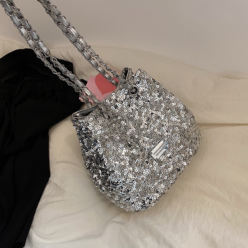 Niche Bag Female 2023 New Style Influencer Celebrity Sequined Shoulder ...