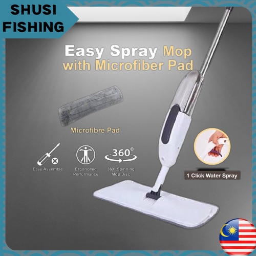 SHUSI Easy Spray Mop with Microfiber Pad Mop mop Lantai NEW VERSION