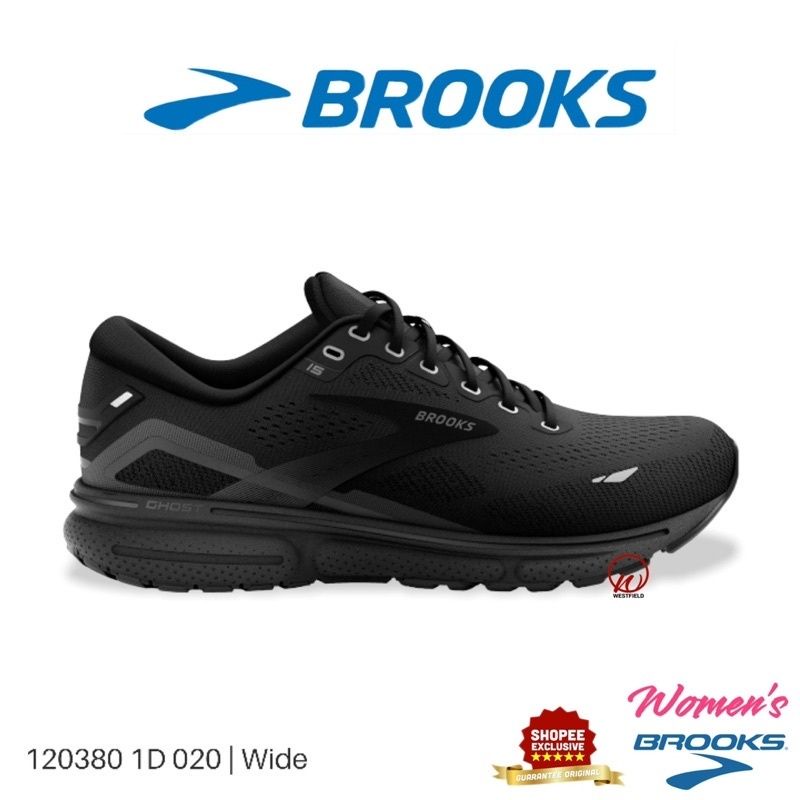 BROOKS WOMEN’S GHOST 15 WIDE CARBON NEUTRAL CUSHIONING RUNNING SHOE