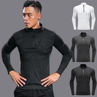 Men Compression Running T Shirt Fitness Tight Long Sleeve Sport