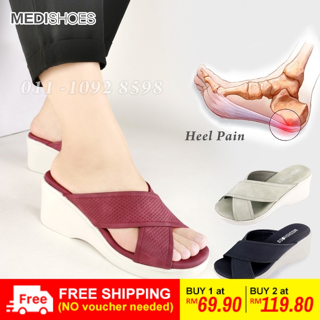 Z556 MEDISHOES shoes Women Sandal comfort shoes reduce heel pain