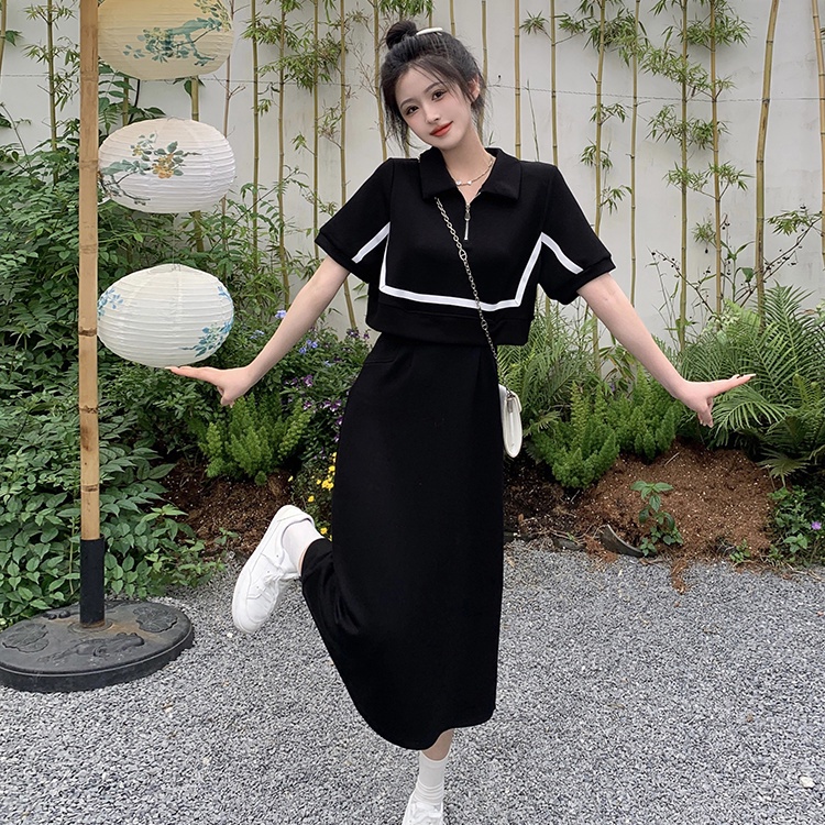 Plus Size] (40-150KG) Large Size Slightly Fat Fake Two-Piece polo Collar  Dress Women Summer Slimmer Look Cover Belly Skirt Fat MM Hidden Meat A-Line  Skirt bigsize oversize | Shopee Malaysia