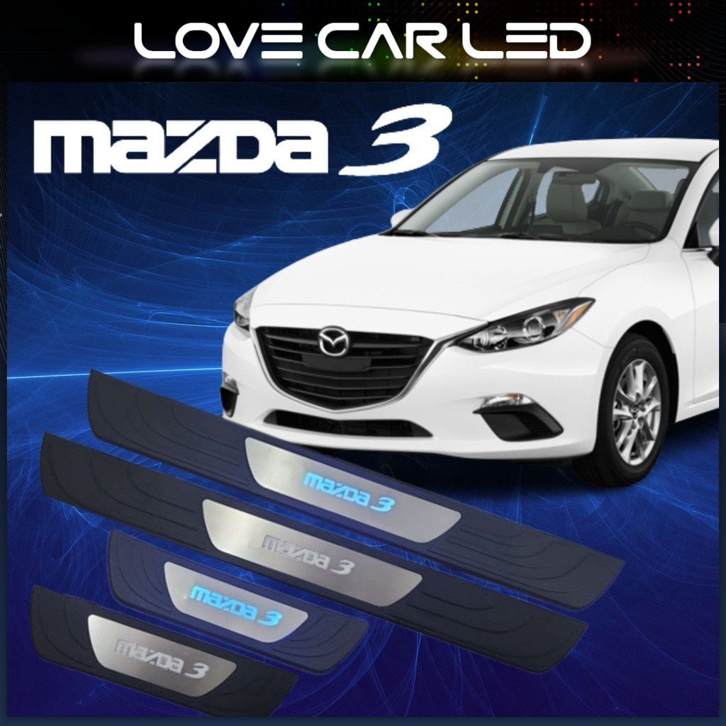 4PCS Mazda 3 2014-2018 BM/BN Side Steel Plate/Door Side Step With Led ...