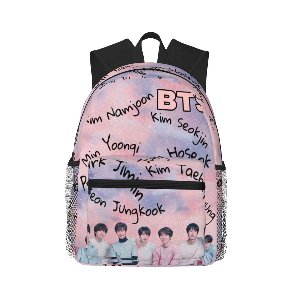  Jung Kook Printed Bts Pink Bag Baby Bag College Bags Bags For V  Bts