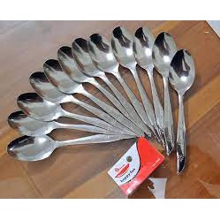 (PG) STAINLESS SPOON AND FORK CONTENTS 12 PCS | Shopee Malaysia