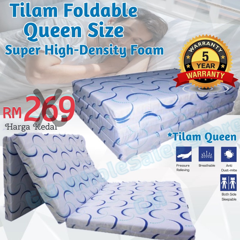Premium Quality Latex Foam Queen Size • Foldable Mattress Tilam Queen