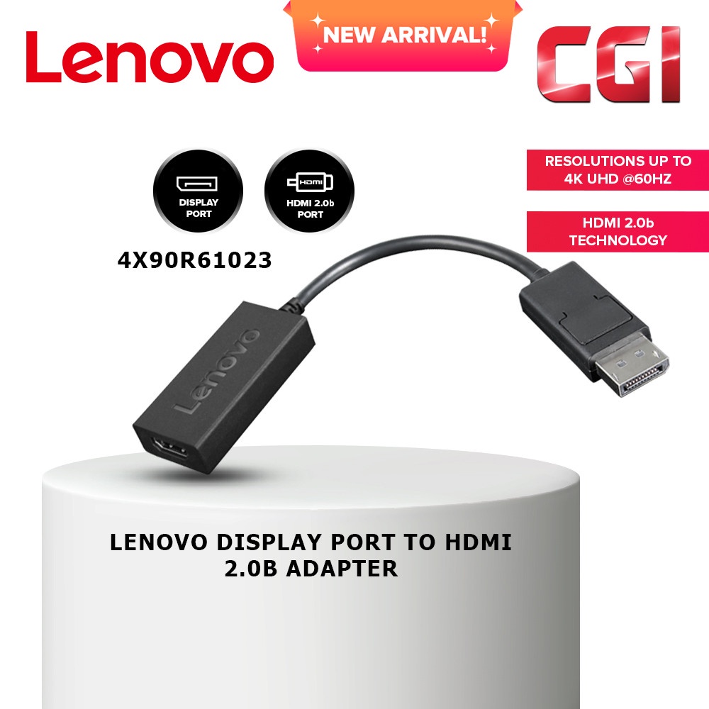 Lenovo Display Port To HDMI 2.0B Adapter 4X90R61023 Shopee Malaysia