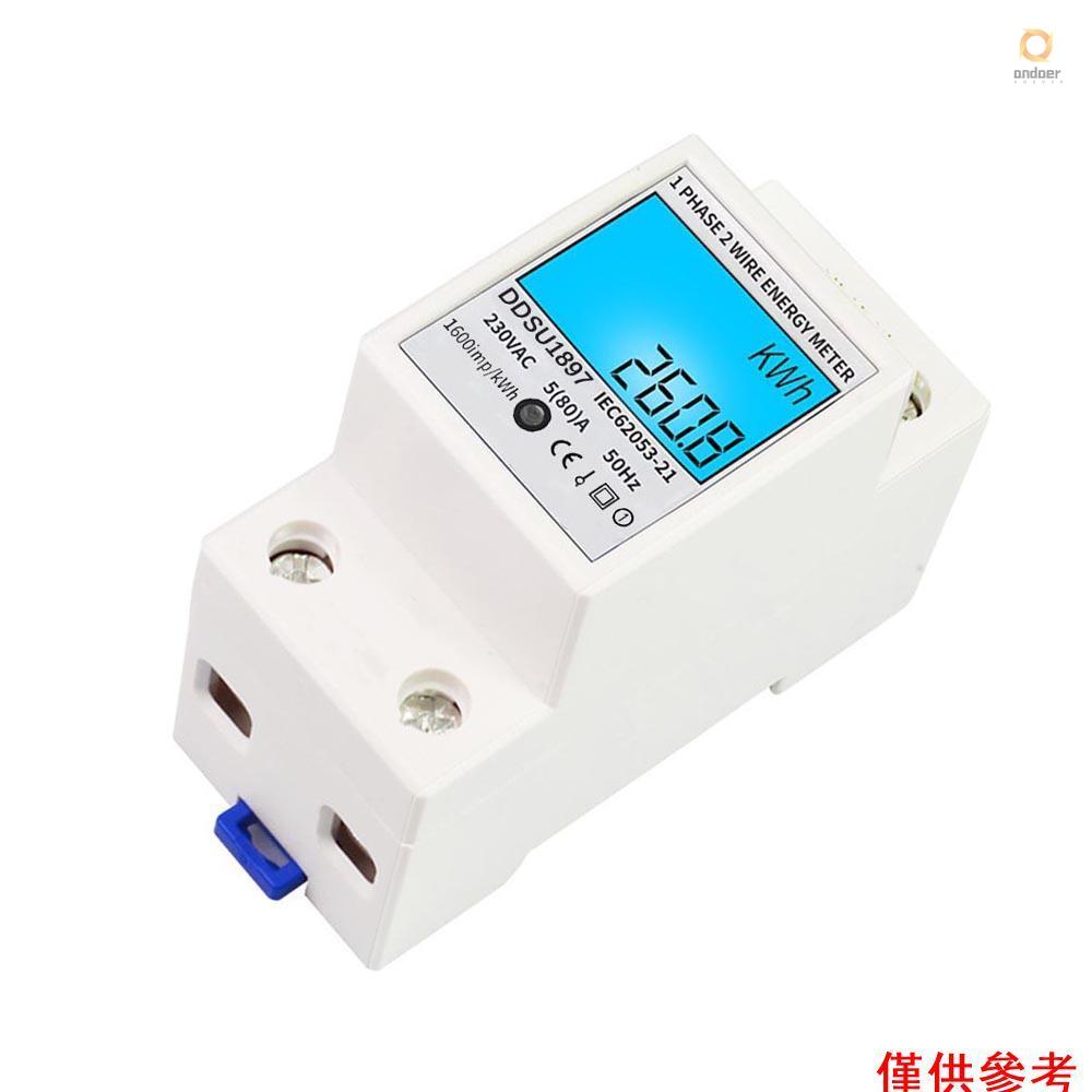 Digital Electric Energy Meter Single Phase DIN Rail Electricity Meter ...